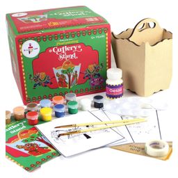 Kalakaram Make Your Own Phad Painting Cutlery Stand DIY Activity Box - Multicolour-14