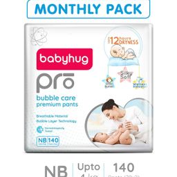 Babyhug Pro Bubble Care Pant Style Diapers New Born - 70 Pieces - (Pack of 2)-13