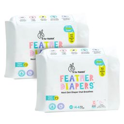 R for Rabbit Tape Style Premium Feather Diapers Extra Small - 44 Pieces (Pack of 2)-45