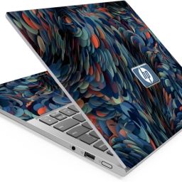 Techfit HD Printed Easy to Install Full Panel Laptop Skin/Sticker/Stretchable Vinyl/Cover for all Size Laptops upto 15.6 inch No Residue, Bubble Free - Hp Colorfull 3d Circles Self Adhesive Vinyl Laptop Skin Compatible for 15.6 inch-image-106
