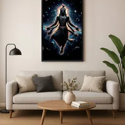 999Store Black & Blue Canvas Religious Wall Paintings-image-71