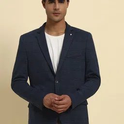 Cantabil Slim Fit Notched Lapel Long Sleeve Single Breasted Blazer-picture-33