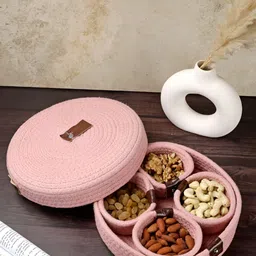 Myntra Elegant Homes Pink Reusable Multi-Utility Organisers-12