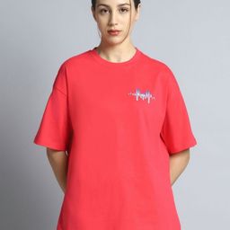 CULT Women Typography Printed Bio Finish Applique T-shirt-image-101