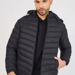 Styli Hooded Puffer Jacket with Welt Pocket-picture-35