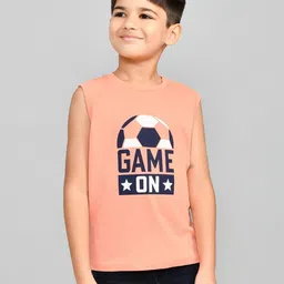 Lux Cozi Boys Graphic Printed Round Neck Pure Cotton T-shirt With Shorts-35