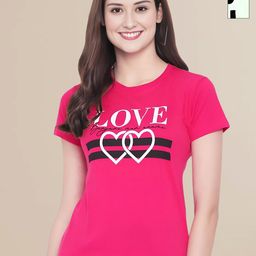 Mast & Harbour Women Pack of 2 Typography Printed Round Neck Cotton T-shirts-picture-37