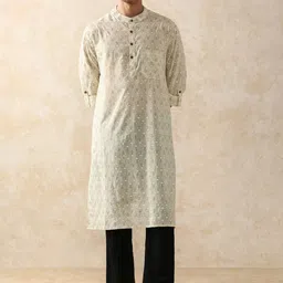 Moara Floral Printed Straight Pure Cotton Kurta with Trousers-picture-18