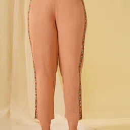 JAYPORE Women Floral Printed Straight Fit Trousers-image-53