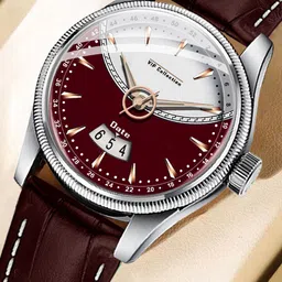 DOUBLERUN Men Dial & Leather Straps Analogue Multi Function Watch-20