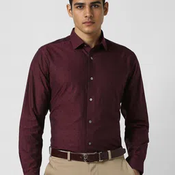 Van Heusen Men Regular Fit Spread Collar Floral Printed Cotton Formal Shirt-image-22