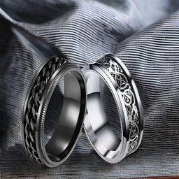 The Roadster Lifestyle Co Men Pack Of 2Rhodium Plated Band Rings-image-89