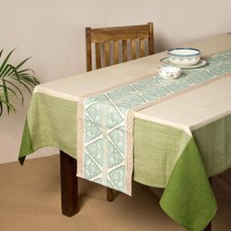 Fabindia Green Printed Pure Cotton TableRunner-29