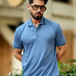 Maniac Men Polo Collar Slim Fit T-shirt-image-81