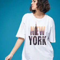SMARTEES Typography Printed Cotton Oversized T-shirt-image-81