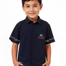 The Souled Store Boys Spread Collar Graphic Printed Cotton Casual Shirt-image-50