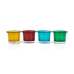 oggn Blue And Yellow 4 Pieces Glass Candle Holders-14