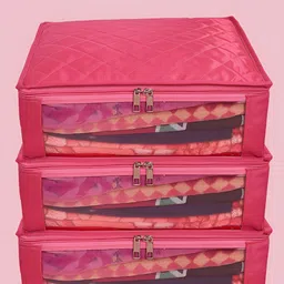 Fessist Pink Set of 3 Regular Drawer Organiser Organisers-6