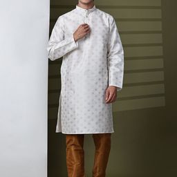 SKAVIJ Men Ethnic Motifs Printed Regular Kurta with Pyjamas-9