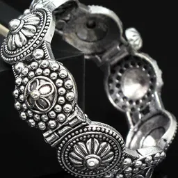 Silver Color Oxidised Bracelet-picture-8