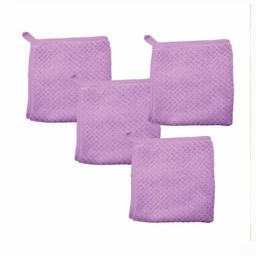 HOUSSE 4-Pcs Magenta-Purple 350 GSM Ultra Absorbent Super Soft Quick Dry Face Towels-15