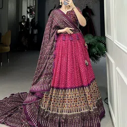 Aika Printed Ready to Wear Lehenga & Unstitched Blouse With Dupatta-picture-32