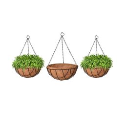 10 Inch Coir Hanging Basket with Metal Hanging Chain-81