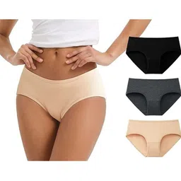 Diving Deep Women Pack of 3 Cotton Hipster Briefs-picture-18