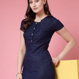 BEING NAUGHTY Women Short Sleeve Fit & Flare Dress-picture-40