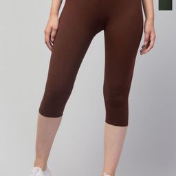 CKARFE Pack of 2 Women Cotton Skinny Fit Capris-image-46