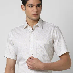 Van Heusen Men Spread Collar Geometric Printed Cotton Formal Shirt-image-19