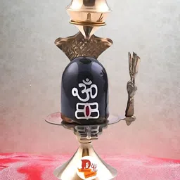 DARIDRA BHANJAN Black Shivling Abhishek Patra Religious Idol Showpiece-37