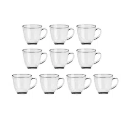 Somil Clear Glass Coffee & Tea Cup / Mug (100 Ml), Enjoy Your Drink in Style, 06.7 X 9 X 6.5 Cm, Pack of 10-image-92