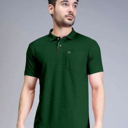 Triptee Men Solid Polo Collar Pure Cotton T-shirt-image-70