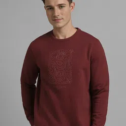 SIMON CARTER LONDON Men Printed Round Neck Pullover Sweatshirt-image-60