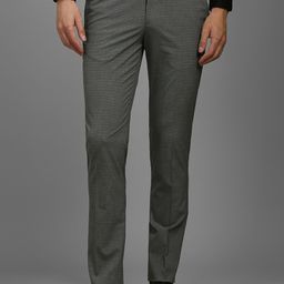 Louis Philippe Men Printed Slim Fit Trousers-picture-15
