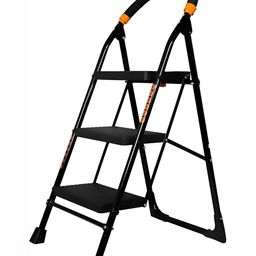 Parasnath Black & Orange-Colored Textured Anti Skid Front Step Ladder-image-34