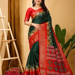 Mitera Ethnic Motifs Zari Art Silk Banarasi Saree-image-68