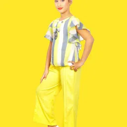 HSS TRENDS Kids-Unisex Yellow Cotton Blend Clothing Set-image-94