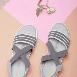 DressBerry Women Printed Open Toe Flats with Bows-16