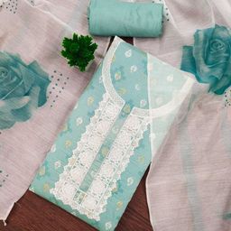 HouseOfCommon Women Sea Green Unstitched Dress Material-picture-32