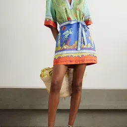 Routes by All About You Print Linen Kaftan Dress-image-55