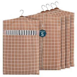 Kuber Industries Brown Set of 5 Regular Multi-Utility Organisers-35
