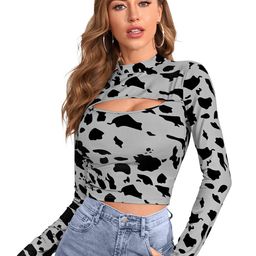 Unianta Tipsy Women Abstract Printed High Neck Crop Top-picture-27
