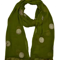 Chiffon Embroidered Light Green Women Dupatta-image-26
