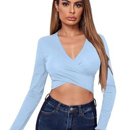 AVANOVA Sheen Wrap Crop Top-image-59