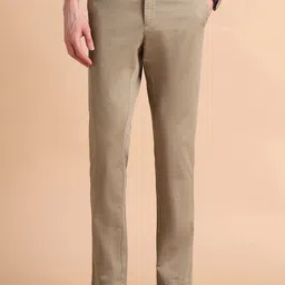 U.S. Polo Assn. Men Solid Slim Fit Mid-Rise Flat-Front Button closure Chinos Trousers-picture-7