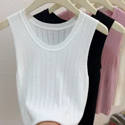 Outzidr Women Casual Solid Round Neck Tank Top-picture-46