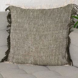 Aura Grey And Beige Textured Cotton Square Cushion Covers-20
