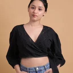 Veeralda Cotton Wrap Crop Top-picture-15